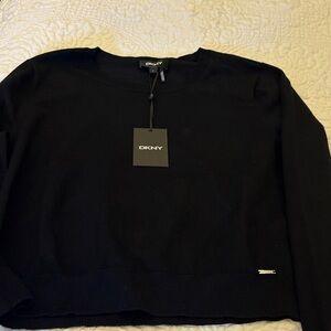 DKNY Elegant Black Knit Top